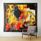 Feuerkerze 01 wandteppich (Beispiel (Horizontal))