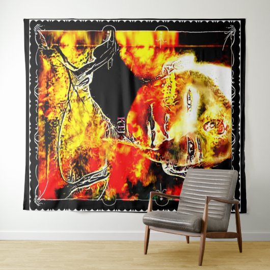 Feuerkerze 01 wandteppich (Beispiel (Horizontal))