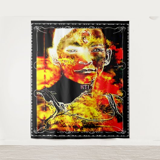 Feuerkerze 01 wandteppich (Vorderseite)