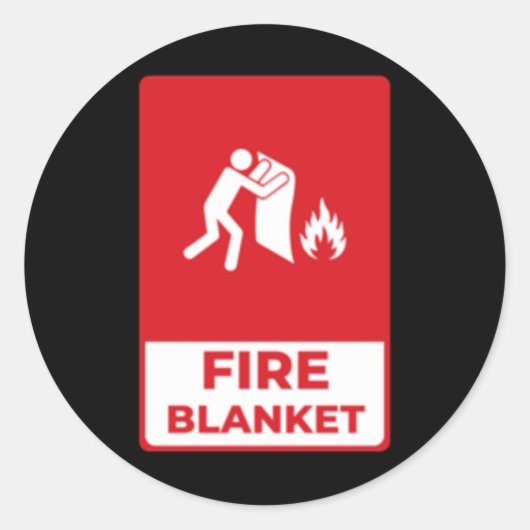 Feuerkleber Runder Aufkleber (Vorderseite)