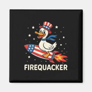 Feuerknaller Ente Auf Feuerwerk Lustig 4. Juli  Magnet