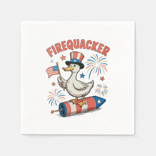 Feuerknaller Patriotische Ente 4. Juli 250. Serviette