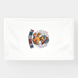 Feuerknaller Patriotische Ente Vintage-Shirt-Desig Banner
