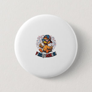Feuerknaller Patriotische Ente Vintage-Shirt-Desig Button