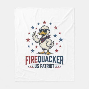 Feuerknaller Patriotische Ente Vintage-Shirt-Desig Fleecedecke