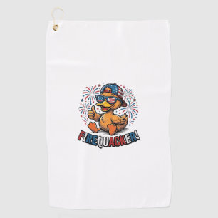 Feuerknaller Patriotische Ente Vintage-Shirt-Desig Golfhandtuch