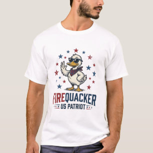 Feuerknaller Patriotische Ente Vintage-Shirt-Desig T-Shirt