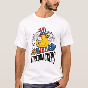 Feuerknaller Patriotische Enten-Feuerwerk-Shirt-De T-Shirt
