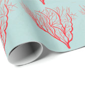 Feuerkorallen Thema Natur Moderne Kunst Geschenkpapier (Rolleneckpunkt)