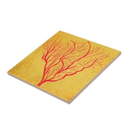 Feuerkorallenumgebung Moderne Kunst Fliese (Seite)