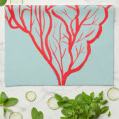 Feuerkorallenumgebung Moderne Kunst Geschirrtuch (Gefaltet)