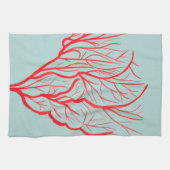 Feuerkorallenumgebung Moderne Kunst Geschirrtuch (Horizontal)