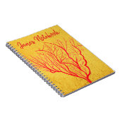 Feuerkorallenumgebung Moderne Kunst Notizblock (Rechte Seite)