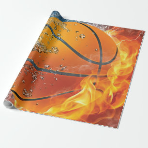 Feuerkorb-Wurfkissen Basketball Geschenkpapier