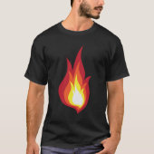 Feuerkostümflamme - sie glüht Feuerwerke T-Shirt (Vorderseite)