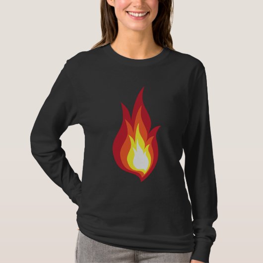 Feuerkostümflamme - sie glüht Feuerwerke T-Shirt (Vorderseite)