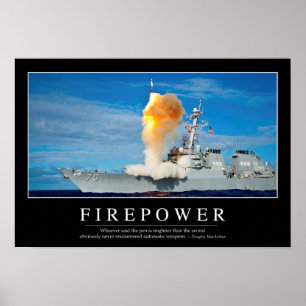 Feuerkraft: Inspirierend Zitat Poster