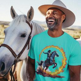 Feuerkreis Cowboy Reiter T-Shirt