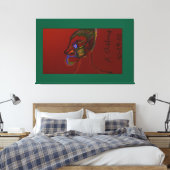 Feuerkrieger leinwanddruck (Insitu (Schlafzimmer))