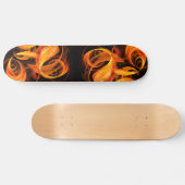 Feuerkugel-abstrakter KunstSkateboard Skateboard (Horizontal)