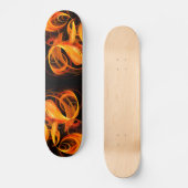 Feuerkugel-abstrakter KunstSkateboard Skateboard (Vorderseite)