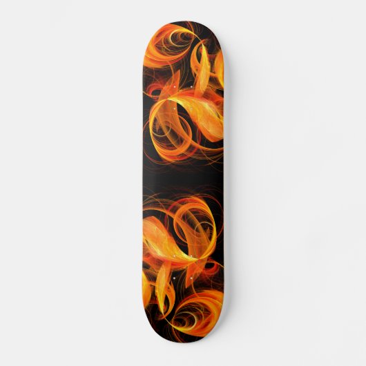 Feuerkugel-abstrakter KunstSkateboard Skateboard (Vorderseite)
