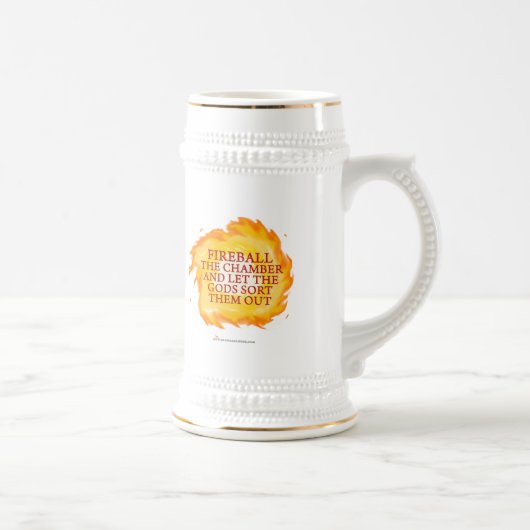 Feuerkugel die Kammer Bierglas (Rechts)