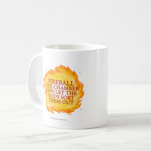 Feuerkugel die Kammer Kaffeetasse (Vorderseite Links)