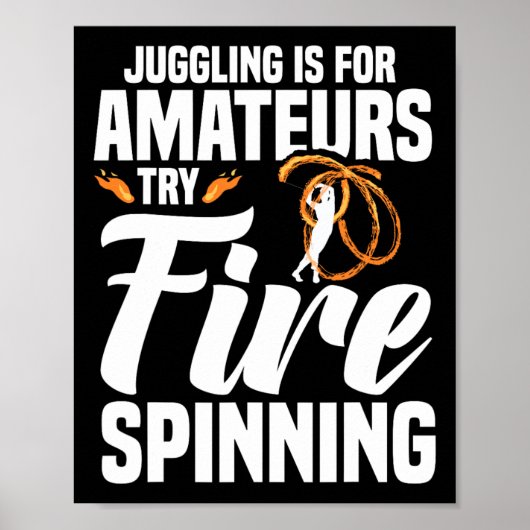 Feuerkünstler-Feuerwehrspinner Poster (Vorne)