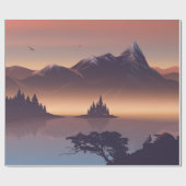 Feuerlager in der Nähe des Sees Geschenkpapier (Flach)