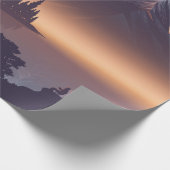 Feuerlager in der Nähe des Sees Geschenkpapier (Ecke)