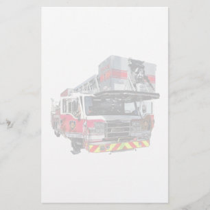 FeuerLastkraftwagen mit offener Tür Briefpapier