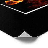 Feuerleidenschaft Motivierend Foto-Poster Poster (Ecke)