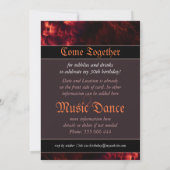 Feuerleidenschaft wacht über Geburtstagsparty Art  Einladung (Rückseite)