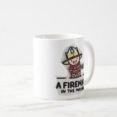 Feuerlerner. Künftiger Feuerwehrmann Kaffeetasse (VorderseiteRechts)