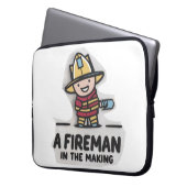Feuerlerner. Künftiger Feuerwehrmann Laptopschutzhülle (Vorderseite Links)