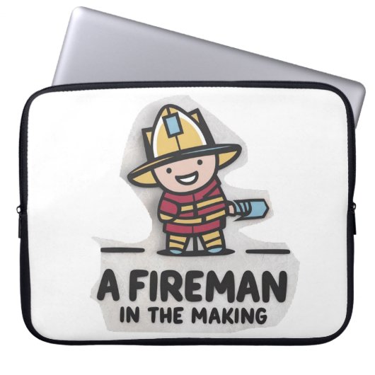 Feuerlerner. Künftiger Feuerwehrmann Laptopschutzhülle (Vorderseite)
