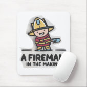 Feuerlerner. Künftiger Feuerwehrmann Mousepad (Mit Mouse)