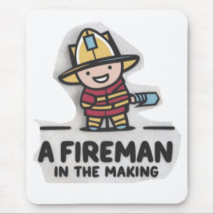 Feuerlerner. Künftiger Feuerwehrmann Mousepad