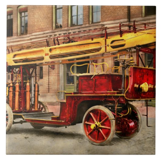 Feuerlkw - Ein Elektroleiter 1907 Fliese (Vorderseite)