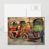 Feuerlkw - Ein Elektropumpenwagen 1907 Postkarte (Vorne/Hinten)