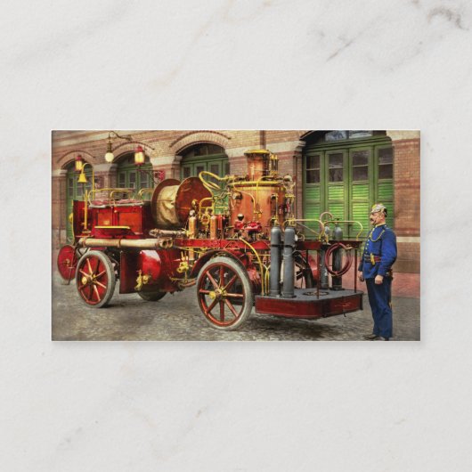 Feuerlkw - Ein Elektropumpenwagen 1907 Visitenkarte (Rückseite)