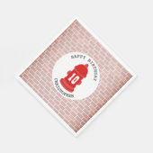 Feuerlöschanlage + Feuerwehrmann Geburtstagspartei Serviette (Ecke)
