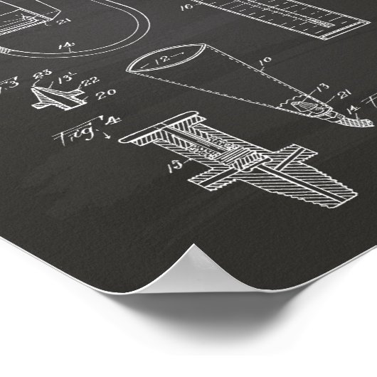 Feuerlöscher 1930 Patent Art - Kopfbrett Poster (Ecke)