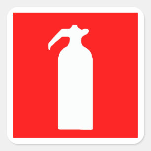 Feuerlöscher-Aufkleber/Aufkleber Quadratischer Aufkleber