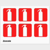 Feuerlöscher-Decks Quadratischer Aufkleber (Blatt)