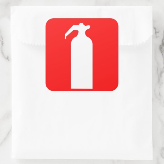 Feuerlöscher-Decks Quadratischer Aufkleber (Tasche)