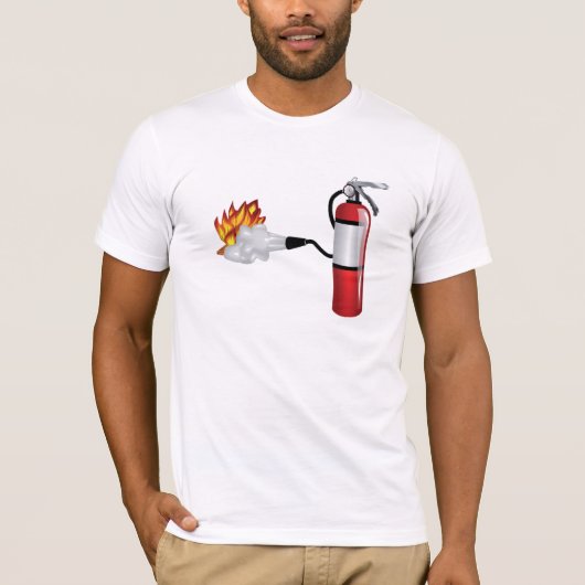 Feuerlöscher, der den T - Shirt von Feuerwehrmänne (Vorderseite)