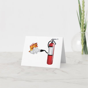Feuerlöscher, der Feuer-Lohnt Notizkarten Karte