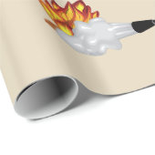 Feuerlöscher, der heraus die Feuer-glatte Geschenkpapier (Rolleneckpunkt)